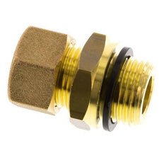G 1/2'' Macho x 14mm Racor de compresión recto de latón con junta PA 89 Bar DIN EN 1254-2