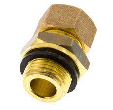 G 1/2'' Macho x 14mm Racor de compresión recto de latón con junta PA 89 Bar DIN EN 1254-2