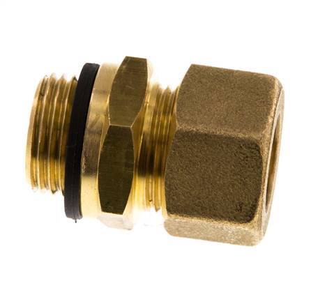 G 1/2'' Macho x 16mm Racor de compresión recto de latón con junta PA 76 Bar DIN EN 1254-2