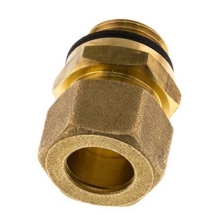 G 1/2'' Macho x 16mm Racor de compresión recto de latón con junta PA 76 Bar DIN EN 1254-2