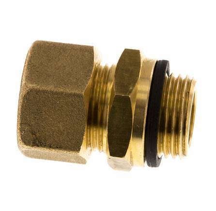 G 1/2'' Macho x 16mm Racor de compresión recto de latón con junta PA 76 Bar DIN EN 1254-2