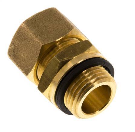 G 1/2'' Macho x 16mm Racor de compresión recto de latón con junta PA 76 Bar DIN EN 1254-2