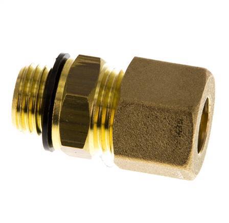 G 1/4'' Macho x 10mm Racor de compresión recto de latón con junta PA 95 Bar DIN EN 1254-2