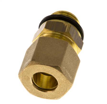 G 1/4'' Macho x 10mm Racor de compresión recto de latón con junta PA 95 Bar DIN EN 1254-2