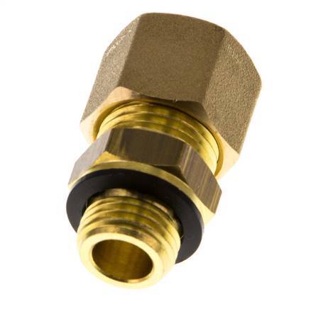G 1/4'' Macho x 10mm Racor de compresión recto de latón con junta PA 95 Bar DIN EN 1254-2