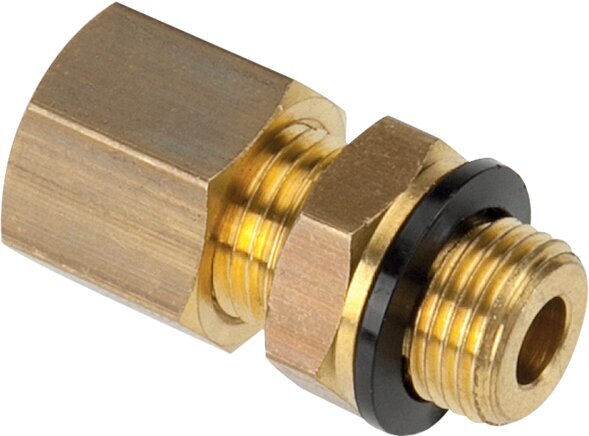 G 1/8'' Male x 4mm Brass Straight Compression Fitting with PA Seal 150 Bar DIN EN 1254-2 [2 Pieces]