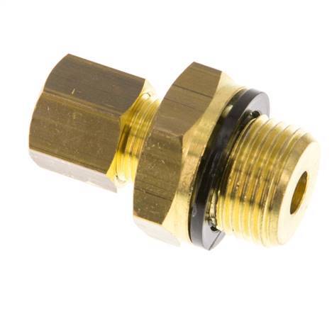 G 3/8'' Macho x 8mm Racor de compresión recto de latón con junta PA 135 Bar DIN EN 1254-2