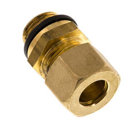 G 3/8'' Macho x 12mm Racor de compresión recto de latón con junta PA 75 Bar DIN EN 1254-2