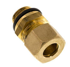 G 3/8'' Macho x 12mm Racor de compresión recto de latón con junta PA 75 Bar DIN EN 1254-2