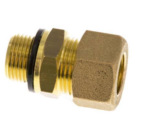 G 3/8'' Macho x 14mm Racor de compresión recto de latón con junta PA 89 Bar DIN EN 1254-2