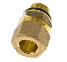 G 3/8'' Macho x 14mm Racor de compresión recto de latón con junta PA 89 Bar DIN EN 1254-2