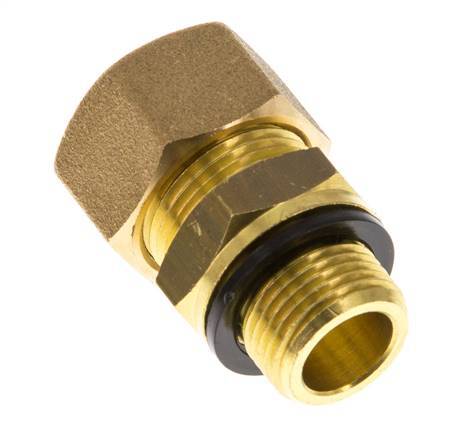 G 3/8'' Macho x 14mm Racor de compresión recto de latón con junta PA 89 Bar DIN EN 1254-2