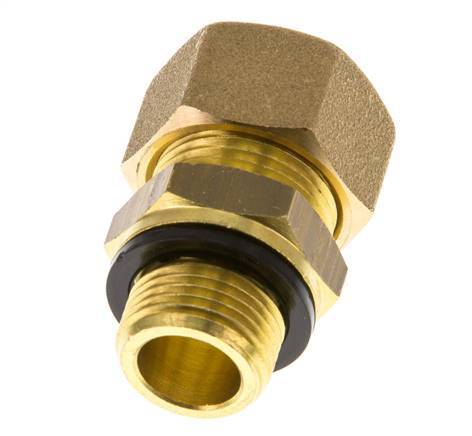 G 3/8'' Macho x 14mm Racor de compresión recto de latón con junta PA 89 Bar DIN EN 1254-2
