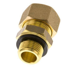 G 3/8'' Macho x 14mm Racor de compresión recto de latón con junta PA 89 Bar DIN EN 1254-2