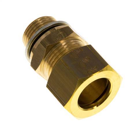 G 3/8'' Macho x 15mm Racor de compresión recto de latón con junta PA 82 Bar DIN EN 1254-2