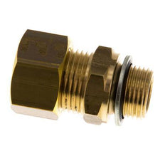 G 3/8'' Macho x 15mm Racor de compresión recto de latón con junta PA 82 Bar DIN EN 1254-2