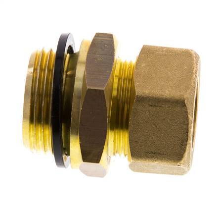 G 1'' Macho x 22mm Racor de compresión recto de latón con junta PA 54 Bar DIN EN 1254-2