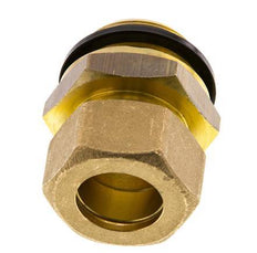 G 1'' Macho x 22mm Racor de compresión recto de latón con junta PA 54 Bar DIN EN 1254-2