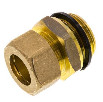 G 1'' Macho x 22mm Racor de compresión recto de latón con junta PA 54 Bar DIN EN 1254-2