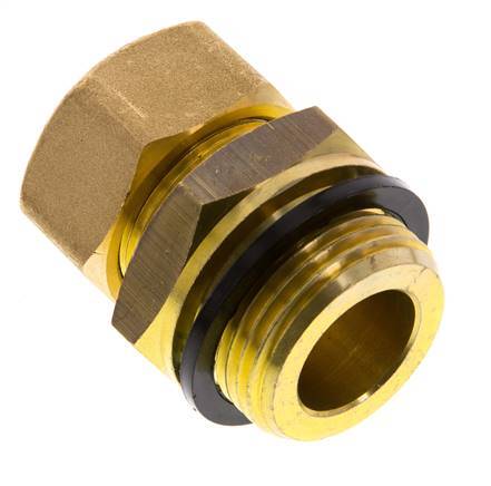 G 1'' Macho x 22mm Racor de compresión recto de latón con junta PA 54 Bar DIN EN 1254-2