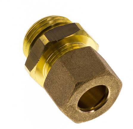 G 1/2'' Macho x 12mm Racor de compresión recto de latón con junta NBR 75 Bar DIN EN 1254-2