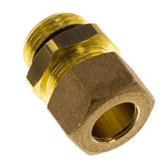 G 1/2'' Macho x 14mm Racor de compresión recto de latón con junta NBR 89 Bar DIN EN 1254-2