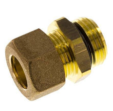 G 1/2'' Macho x 14mm Racor de compresión recto de latón con junta NBR 89 Bar DIN EN 1254-2