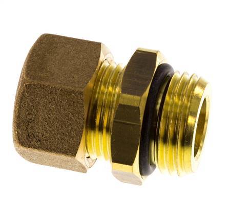 G 1/2'' Macho x 14mm Racor de compresión recto de latón con junta NBR 89 Bar DIN EN 1254-2