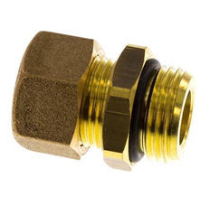 G 1/2'' Macho x 14mm Racor de compresión recto de latón con junta NBR 89 Bar DIN EN 1254-2