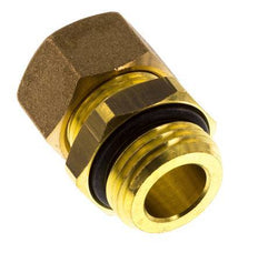 G 1/2'' Macho x 14mm Racor de compresión recto de latón con junta NBR 89 Bar DIN EN 1254-2
