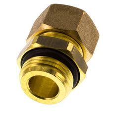 G 1/2'' Macho x 14mm Racor de compresión recto de latón con junta NBR 89 Bar DIN EN 1254-2