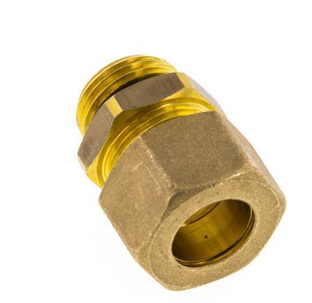 G 1/2'' Macho x 16mm Racor de compresión recto de latón con junta NBR 76 Bar DIN EN 1254-2