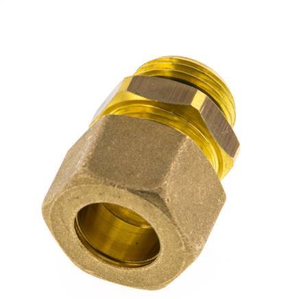 G 1/2'' Macho x 16mm Racor de compresión recto de latón con junta NBR 76 Bar DIN EN 1254-2