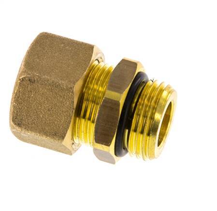 G 1/2'' Macho x 16mm Racor de compresión recto de latón con junta NBR 76 Bar DIN EN 1254-2