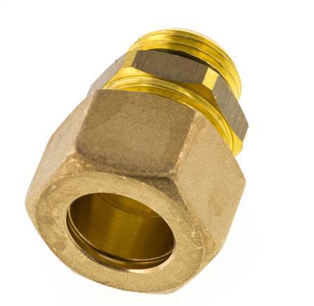 G 1/2'' Macho x 18mm Racor de compresión recto de latón con junta NBR 67 Bar DIN EN 1254-2