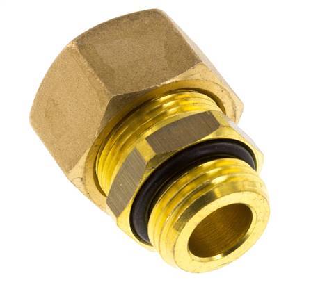 G 1/2'' Macho x 18mm Racor de compresión recto de latón con junta NBR 67 Bar DIN EN 1254-2