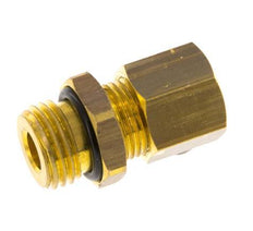 G 1/4'' Male x 8mm Brass Straight Compression Fitting with NBR Seal 135 Bar DIN EN 1254-2 [2 Pieces]