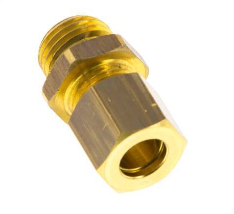 G 1/4'' Male x 8mm Brass Straight Compression Fitting with NBR Seal 135 Bar DIN EN 1254-2 [2 Pieces]