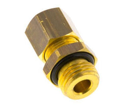 G 1/4'' Male x 8mm Brass Straight Compression Fitting with NBR Seal 135 Bar DIN EN 1254-2 [2 Pieces]