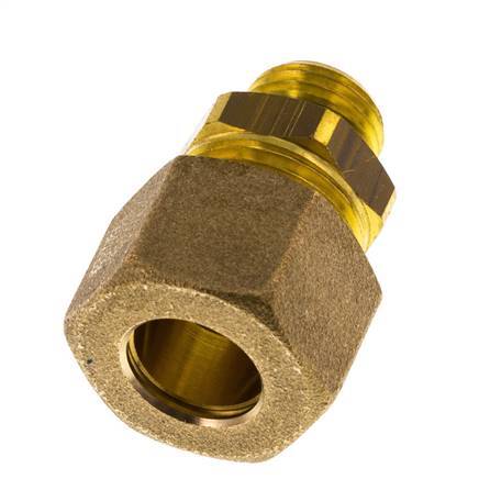 G 1/4'' Macho x 12mm Racor de compresión recto de latón con junta NBR 75 Bar DIN EN 1254-2