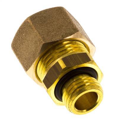G 1/4'' Macho x 12mm Racor de compresión recto de latón con junta NBR 75 Bar DIN EN 1254-2