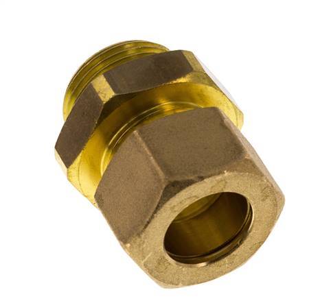G 3/4'' Macho x 18mm Racor de compresión recto de latón con junta NBR 67 Bar DIN EN 1254-2