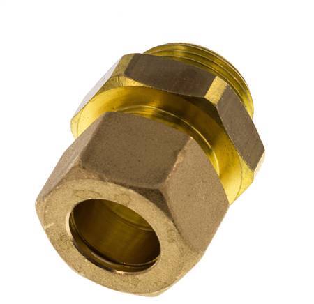 G 3/4'' Macho x 18mm Racor de compresión recto de latón con junta NBR 67 Bar DIN EN 1254-2
