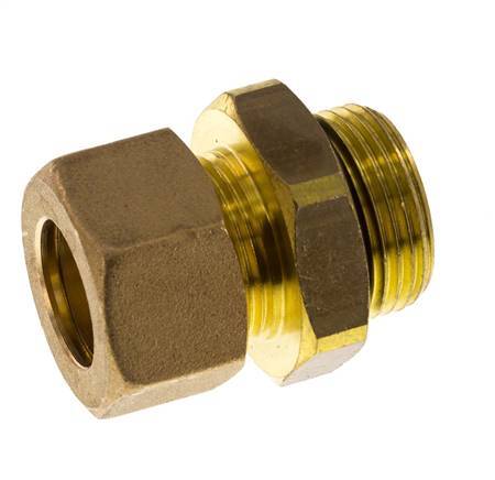 G 3/4'' Macho x 18mm Racor de compresión recto de latón con junta NBR 67 Bar DIN EN 1254-2
