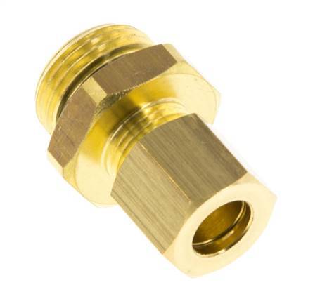 G 3/8'' Macho x 8mm Racor de compresión recto de latón con junta NBR 135 Bar DIN EN 1254-2