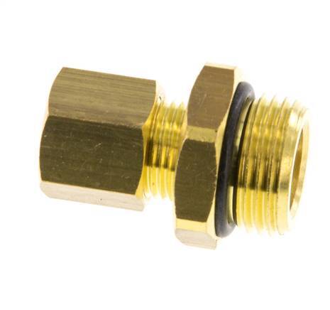 G 3/8'' Macho x 8mm Racor de compresión recto de latón con junta NBR 135 Bar DIN EN 1254-2