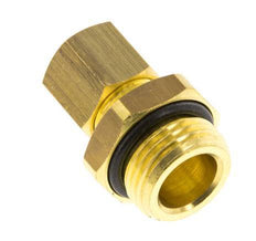G 3/8'' Macho x 8mm Racor de compresión recto de latón con junta NBR 135 Bar DIN EN 1254-2