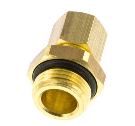G 3/8'' Macho x 8mm Racor de compresión recto de latón con junta NBR 135 Bar DIN EN 1254-2
