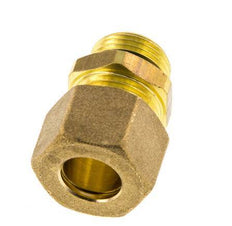 G 3/8'' Macho x 12mm Racor de compresión recto de latón con junta NBR 75 Bar DIN EN 1254-2