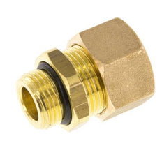 G 3/8'' Macho x 14mm Racor de compresión recto de latón con junta NBR 89 Bar DIN EN 1254-2